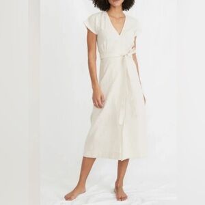 Marine Layer Maddie Cream Wrap Dress